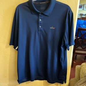 Greg Norman golf polo shirt navy blue